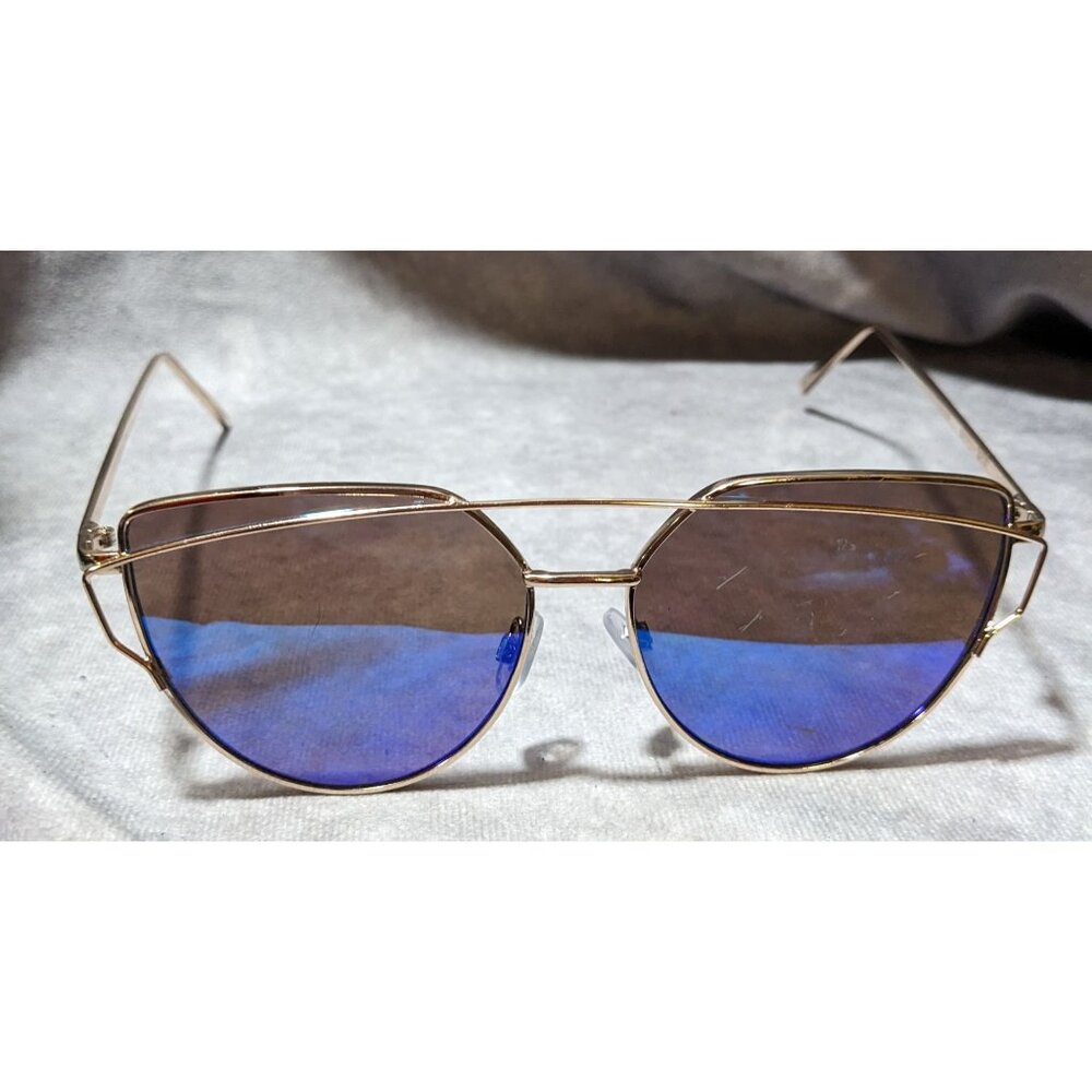 Icing Abstract Mirror Finish Aviator Sunglasses